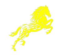 Autocollant en Vinyle for Voiture « Vous ne Pouvez Pas Marcher sans Un Cheval »(Yellow,43.8X45CM)