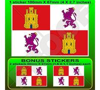 Autocollant en vinyle Motif drapeau de Castilla y León, Castiella y Llión 100 mm