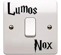 Autocollant en vinyle pour interrupteur Motif Harry Potter « Lumos Nox » (clair/foncé)