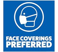 Autocollant en vinyle pour masque facial - 150 x 150 mm