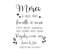 Autocollant en vinyle pour miroir de mariage, panneau de mariage, merci à la famille et aux amis, autocollant mural pour miroir, piste de danse de mariage, profitez-L-57x76cm-Black