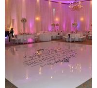 Autocollant en vinyle pour plancher de danse de mariage - Décalques de sol pour fête - Décoration de sol de danse de mariage - XXL 190 x 140 cm