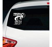 Autocollant en vinyle pour vitre arrière de voiture Motif Star Wars Inscription Princesse à bord blanc