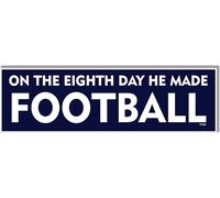 Autocollant en vinyle pour voiture « On The Eighth Day He Made Football » - Résistant aux intempéries - Motif hommage à jeune Sheldon - Bleu marine (1, vinyle)