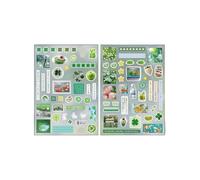 Autocollant esthétique en papier synthétique pour bouteille d'eau, carnet de notes, journaux, scrapbooking, décorations japonaises