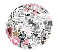 Autocollant esthétique étanche en PET, 50 pièces, pour Scrapbooking, carnet de notes, Journal, bouteille d'eau, ordinateur portable, téléphone, décoration, développement de l'imagination