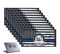 Autocollant États-Unis, autocollants drapeau américain pour voitures, 10 badges de pare-chocs de drapeau américain, 6,7 pouces pays collante papier commémoratif loi Enforcement Emblem