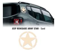 Autocollant étoile Army Militare pour Jeep Renegade, Diam 20 cm, sable, 2 pièces