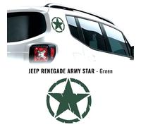 Autocollant étoile Army Militare pour Jeep Renegade, Diam 20 cm, vert, 2 pièces