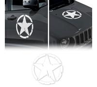 Autocollant étoile Army Militare pour Jeep Renegade, Diam 33 cm, blanc, 2 pièces