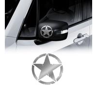 4R Quattroerre.it 17119 Autocollant Army Star pour Jeep Renegade, Diamètre 9 cm, Argent, 2 Pièces