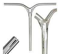 Autocollant Fantic26 + Guidon Ethic DTC Dryade V2 en aluminium pour trottinette freestyle Bar Park-Trick-Tret-Roller de rechange (62 cm Argent)