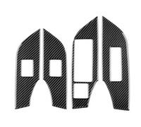 Autocollant Fibre Carbone Véritable Souple Pour Toyota Pour RAV4 XA50 2019-2025 Conduite À Gauche Droite Garniture Panneau Bouton Lève-vitre Garniture(For RHD Black Carbon)