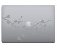 Autocollant fleur de cerisier Laptop Sticker Decalcomanie vinyle autocollant macbook sticker art pomme - Vinyle couleur au choix code P0047 (gris 74)