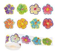 Autocollant Fleurs, 500pcs Rouleau Autocollant Fleurs, Fleur Scrapbooking Stickers, Fleur Stickers, Autocollants Printemps, Autocollants Gommettes Floral, Autocollantes pour Enfants