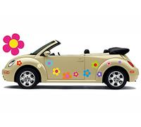 Autocollant fleurs hippie, autocollant voiture hippie 031 - Multicolore (8)