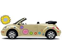 Autocollant fleurs hippie, autocollant voiture hippie 035 - Multicolore (8)