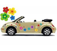 Autocollant fleurs hippie, autocollant voiture hippie 039 - Multicolore (8)