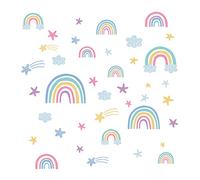 Autocollant fluorescent arc-en-ciel 1 ensemble de fournitures d ' ornement décoratif pour décorations murales de fenêtres de bureau scolaire Autocollants arc-en-ciel pour décorations