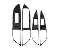 Autocollant for panneau de bouton de lève-vitre de voiture compatible avec les modèles M/I/T/S/U/B/I/S/H/I Outlander 2013-2021(For RHD Black Carbon)