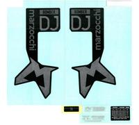 Autocollant fourche vélo Marzocchi 2024 Bomber DJ Noir