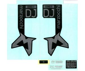Autocollant fourche vélo Marzocchi 2024 Bomber DJ Noir