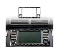 Autocollant Garniture Panneau Commande Poignée Klaxon Lève Vitre Automatique Fibre Carbone Pour BMW Pour X5 Pour E53 2000-2006 Autocollants Décoratifs Tableau Bord( Inner Cd Panel)