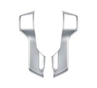Autocollant Garniture Volant Voiture Argenté Couverture Style Pour Toyota Pour Land Pour Cruiser 150 Pour Prado LC150 FJ150 2010-2018 2 Pièces Intérieurs Voiture