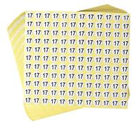 Autocollant Grande Numéro de vinyle Stickers 17). Number 17 (15 Sheets)