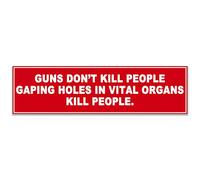 Autocollant Guns Don't Kill People pour ordinateur portable, voiture, ordinateur portable, 27,9 x 7,6 cm (couleur)
