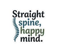 Autocollant Happy Spine - Autocollant en vinyle inspirant chiropraticien pour la santé et le bien-être de la colonne vertébrale (14 x 14 cm)