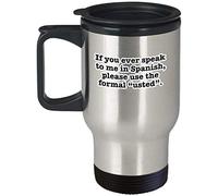 Autocollant humoristique avec inscription « For Best If You Ever Speak to Me in Spanish Cup » (Voyage) Parks and Recs April Ludgate Citation Merchandising Shirt Decal Art Funny Mom Tasse à café Cadeau