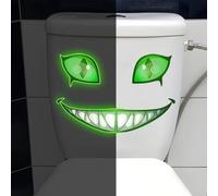 Autocollant humoristique phosphorescent pour siège de salle de bain