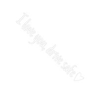 Autocollant « I Love You Drive Safe » « I Love You Drive Safe Rear View » - Étanche - Accessoire de voiture - Sécurité routière - Pour rétroviseurs et fenêtres