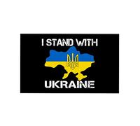 Autocollant « I Stand with Ukraine », autocollants pour pare-chocs de l'Ukraine, décalcomanies avec drapeau ukrainien, décalcomanie bleue et jaune pour voitures, camions, fenêtres (carte)