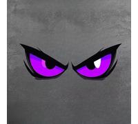 Autocollant Œil Malin PVC Imperméable pour Rétroviseur(Purple)