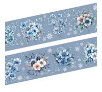 Autocollant imperméable à motif floral PET pour ordinateur portable, scrapbooking, coque de téléphone portable, école, projet d'artisanat, réutilisable