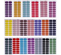Autocollant imperméable entièrement enroulé autocollant polonais enveloppes auto-adhésives couleur unie autocollants nail art autocollants femmes