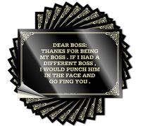 Autocollant imperméable pour chambre à coucher - Dear Boss : Thanks for Being My Boss If I Had A Different Boss, I Would Punch Tumbler - 8 x 12 cm