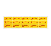 Autocollant Indicateur Fléché Adhésif 15 Pièces Jaune en PVC | Impression Claire, Forte Ténacité, pour Surfaces Lisses et Portes Vitrées, Gestion des Files