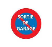 Autocollant Interdiction de stationner logo 2-1sortie de garage sticker adhesif - Taille : 15 cm