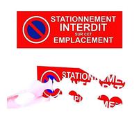 Autocollant Interdiction de Stationner - Lot de 30 Stickers Destructibles 15x5 cm - À Usage Unique pour Pare-brise - Autocollants Dissuasion Stationnement Sauvage - Format Rectangulaire