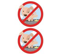 Autocollant Interdit Pipi Chien Signalétique Interdiction d'Uiner Chien Taille 14 cm chacun