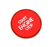 Autocollant intérieur Compatible Avec VW Pour Golf 7 7.5 2015 2016 2017 2018 2019 Couvercle De Bouton De Frein À Main P Garniture Intérieure Auto(Red,Size1)