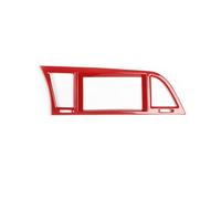 Autocollant Intérieur Console Centrale Bandes Décoratives Intérieures En Fibre De Carbone Rouge Pour Elantra 2016-2020, Matériau HIPS(Navigation frame with buttons)