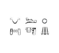 Autocollant Intérieur Console Centrale Bandes Décoratives Intérieures Pour Grand Cherokee 2014-2015, Motif Fibre De Carbone, Matériau ABS(16 pieces)