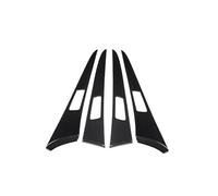 Autocollant Intérieur Console Centrale Kit De Garnitures Intérieures Pour Sonata 8 2011-2014, Bandes Décoratives En ABS À Motif Fibre De Carbone(4 Handles)