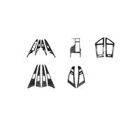 Autocollant Intérieur Console Centrale Kit De Garnitures Intérieures Pour Sonata 8 2011-2014, Bandes Décoratives En ABS À Motif Grain Acajou Noir(Full Set (13 Pieces) B)