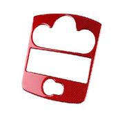 Autocollant Intérieur Pour Panneau CD/climatisation De Voiture Pour Renault Pour Clio 3 2006-2012 Garniture Panneau Changement Vitesse(Red Carbon)