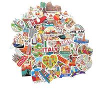 Autocollant Italie drapeau Italie voyage Venise stickers Rome Colisee Rome decoration Italie Milan Italia gommettes autocollantes autocollant valise autocollant voyage stickers